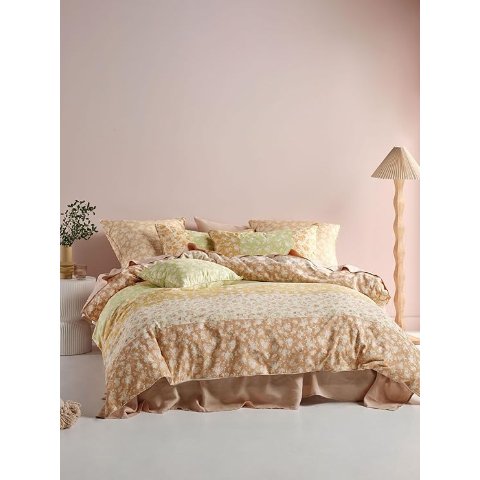 Shania 蜂蜜色被套三件套 King