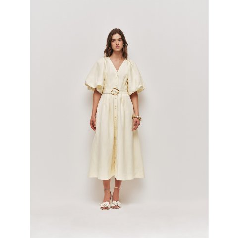 Portrait 拼接连衣裙 中长款