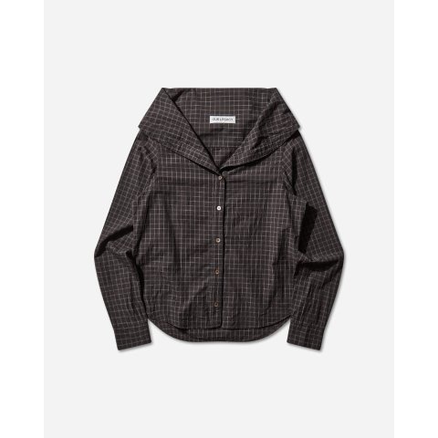 Kaonashi 黑色格子衬衫
