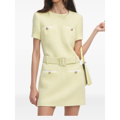 仿羔皮呢 连衣裙