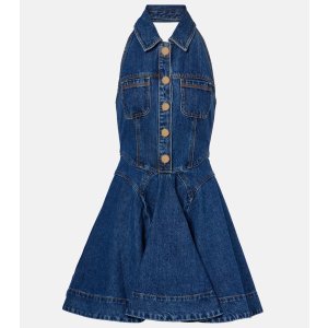 Flared 牛仔连衣裙 中长款