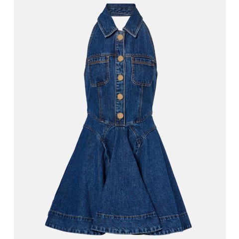 Flared 牛仔连衣裙 中长款