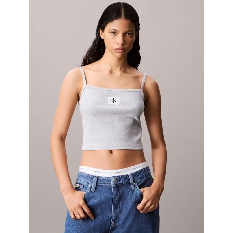 Cotton 弹力背心 罗纹