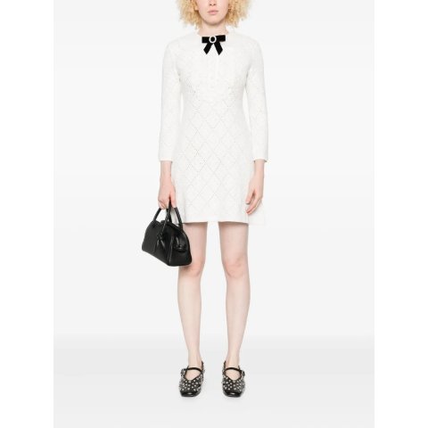 蝴蝶结迷你连衣裙