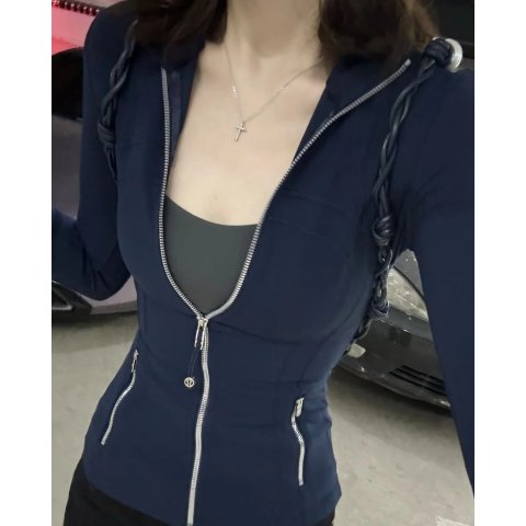 Define Nulu 连帽夹克 藏蓝/银拉链