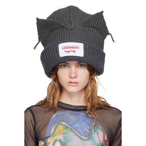 Charles Jeffrey LOVERBOYSupersized 灰色针织帽