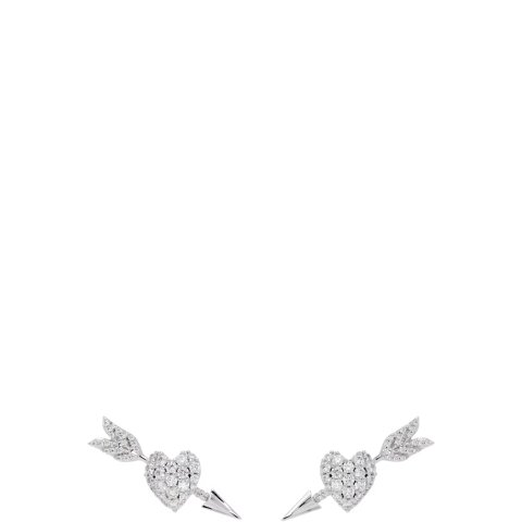 ShuShu/TongYVMIN 心形箭头镶嵌耳环