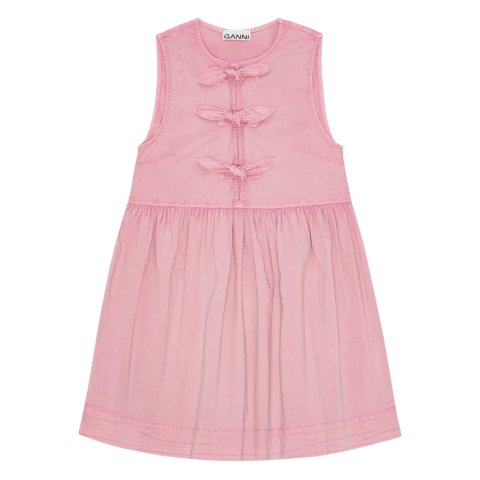 正面系带连衣裙