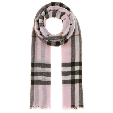 Wide 格子流苏围巾