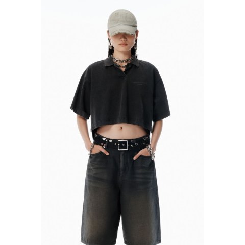 Black Logo 短款T恤