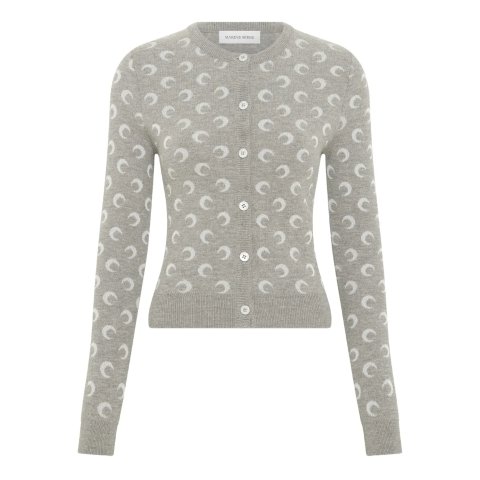 月亮提花开衫 米色 S码