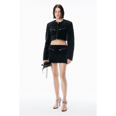 Black Bubble 天鹅绒迷你裙