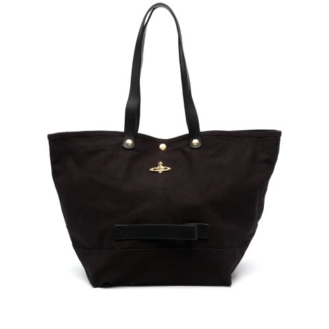 土星标牌帆布手提包