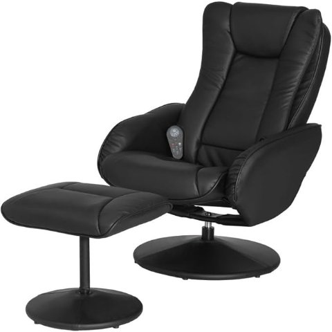 Artiss电动按摩椅 PU皮革 黑色