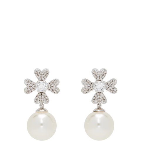 ShuShu/TongYVMIN Cruciate 花型珍珠耳环