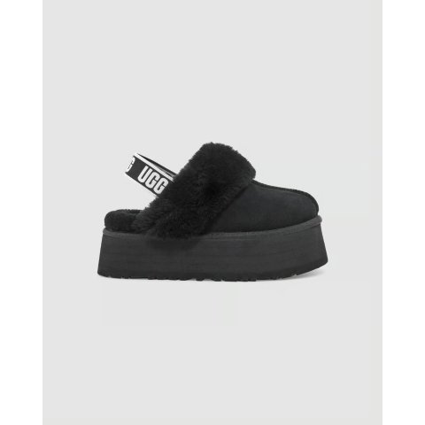 Funkette 毛绒厚底拖鞋