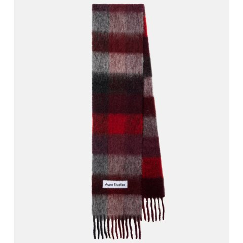 Checked 格纹流苏羊毛围巾