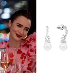 Swarovski珍珠水晶耳环