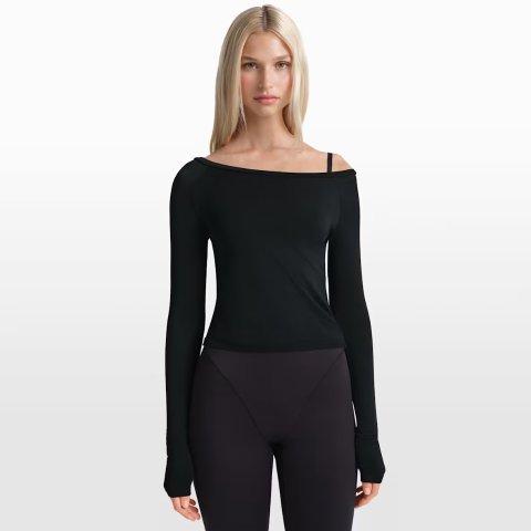 NikeNikeSKIMS 女士露肩针织上衣