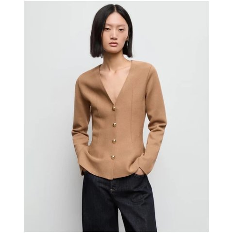 Fitted 针织开衫带扣