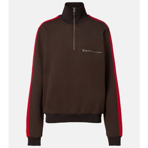 棉混纺半拉链卫衣