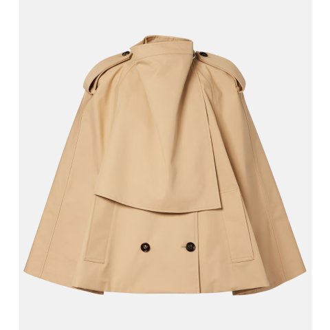 棉质双排扣披肩