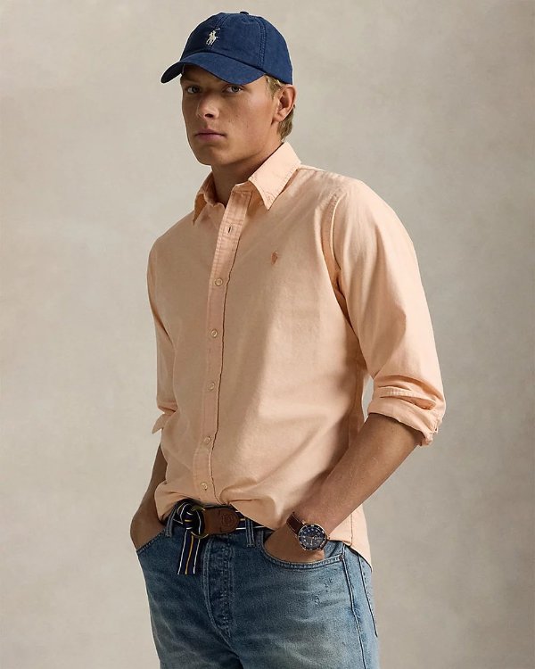 Custom Fit 淡橘色衬衫