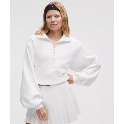 Cotton Terry 半拉链网球上衣