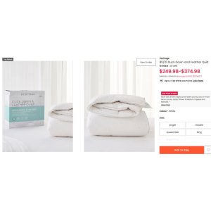 Heritage 85/15双层鸭绒被