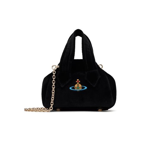 Black Archie Mini 丝绒 手提包