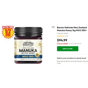 Barnes 麦卢卡蜂蜜  新西兰