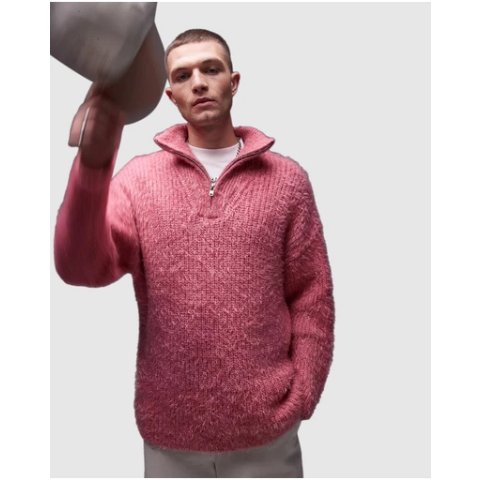 Fluffy 针织拉链毛衣