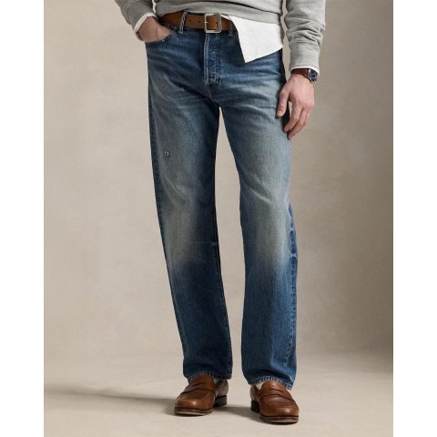 Polo Ralph LaurenHeritage 直筒做旧牛仔裤