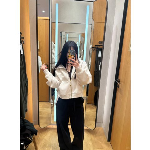 Scuba 全拉链宽松 象牙白/金拉链