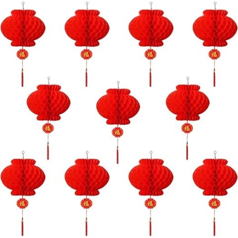 20cm 红色纸灯笼 25个