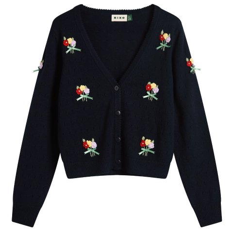 RIXO Merinda 钉珠小碎花开衫