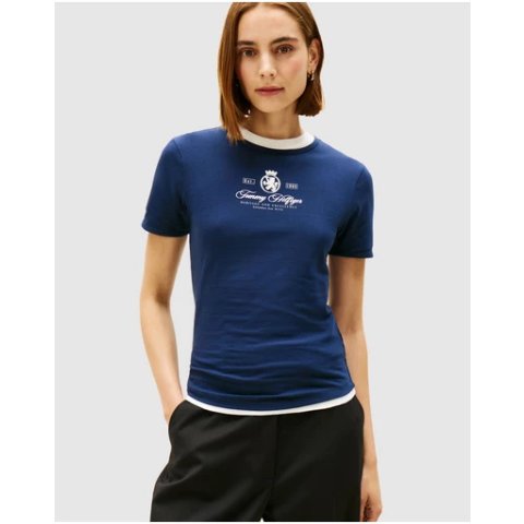 Varsity Crest 短袖T恤 修身款