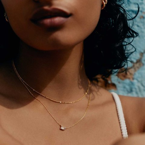 Mejuri PLACE项链 18K金