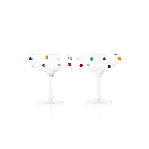 POMPONETTE COUPES 透明彩色杯 200ml 2只装