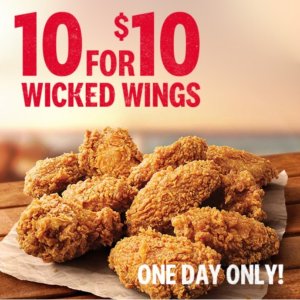 仅限2月11日鸡翅党注意⚠️ 明天KFC 10个只要$10🍗