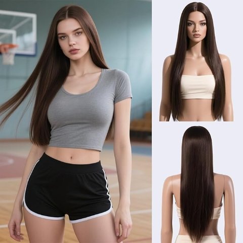 直发长假发 26英寸