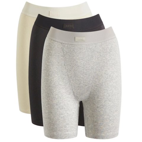 SKIMS 棉质罗纹短裤 3条装