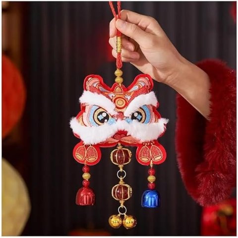 Dancing Lion 红色挂饰 春节