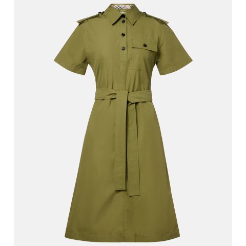 Cotton 棉质腰带连衣裙