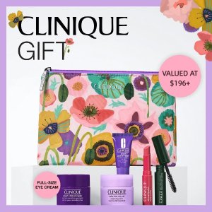 赠礼含正装紫光眼霜倩碧这波是白送吧❓$75换$196 送的比买的还多