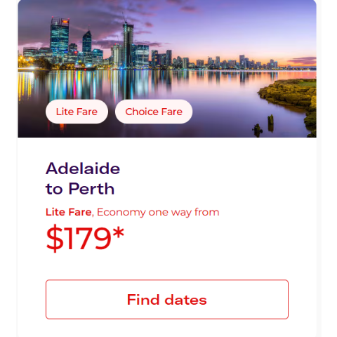 阿德莱德 - 珀斯特价机票