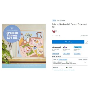 DIY数字填色帆布画套装 带框