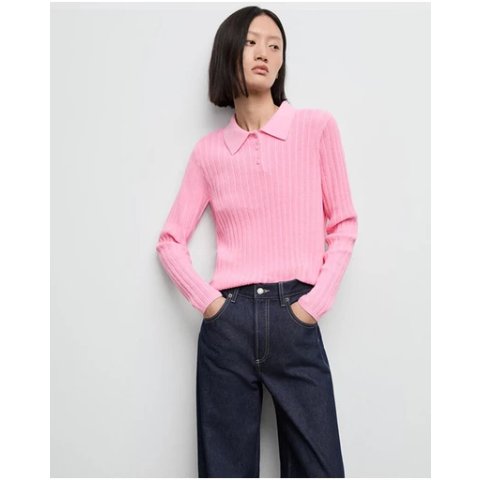 Polo-Neck 罗纹毛衣