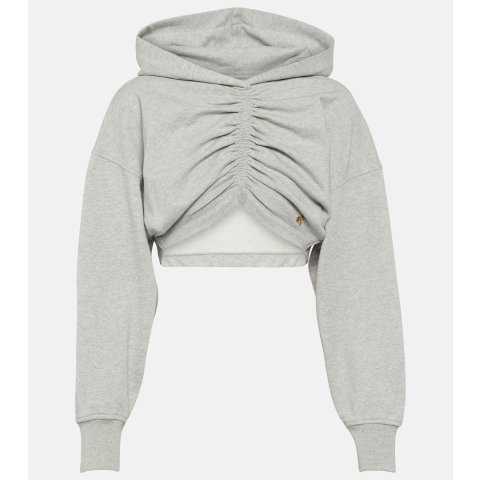 Cropped 棉质连帽卫衣