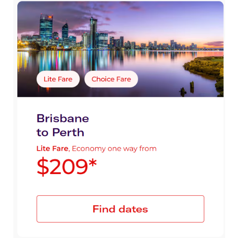 布里斯班 - 珀斯特价机票